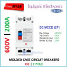 MCCB DC 2P 200A 600V Molded Case Circuit Breaker Panel Surya PLTS